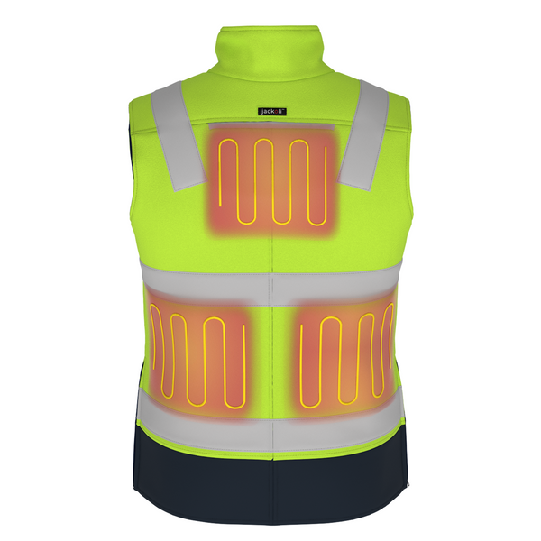 Jackoli™ High-Viz Heated Vest – Vest Only (No Battery or Charger)