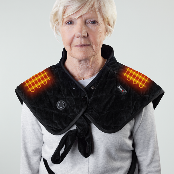 Jackoli Heated Shoulder + Neck Wrap with 2x 5k Batteries