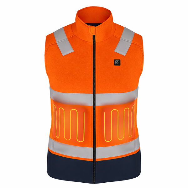 Jackoli™ Hiviz Heated Vest with 10k battery + charger [Orange]