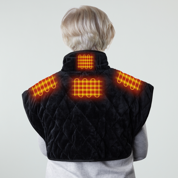 Jackoli Heated Shoulder + Neck Wrap with 2x 5k Batteries