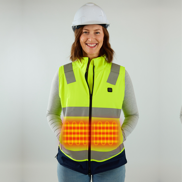Jackoli™ High-viz Heated Vest with 10k battery + charger
