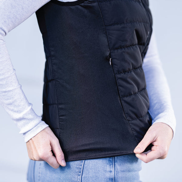 Heated Vest stretchable side gusset