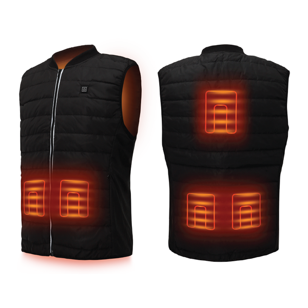 10K Upgrade | Jackoli™ Heated Vest - Black (Unisex) - The Heated Vest Store